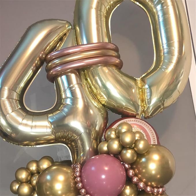 40 Inch Champagne Gold Foil Balloon Number 9, Large Self Inflating Light Gold - Image 6