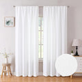 Tollpiz Linen Curtains Living Room Rod Pocket Semi Sheer Curtain Burlap Light by Tollpiz