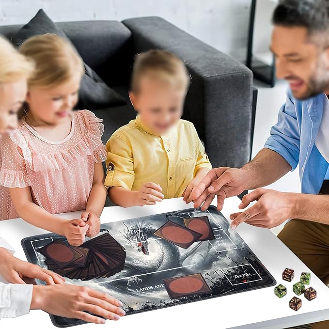 for TCG Playmat with Zones, Non-Slip Rubber Bottom Trading Card Game Mat with - Image 6