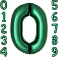 Dark Green Number 0 Balloons Large Emerald Green Number Balloons 40 Inch Jungle by cocodino