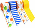 Birthday Wired Ribbon Set, 4 Rolls Decorative Party Ribbon by Unknown