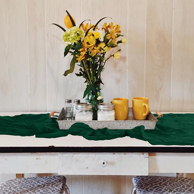 6 Pack Cheesecloth Table Runner 10Ft Christmas Gauze Boho Table Runners - Image 5