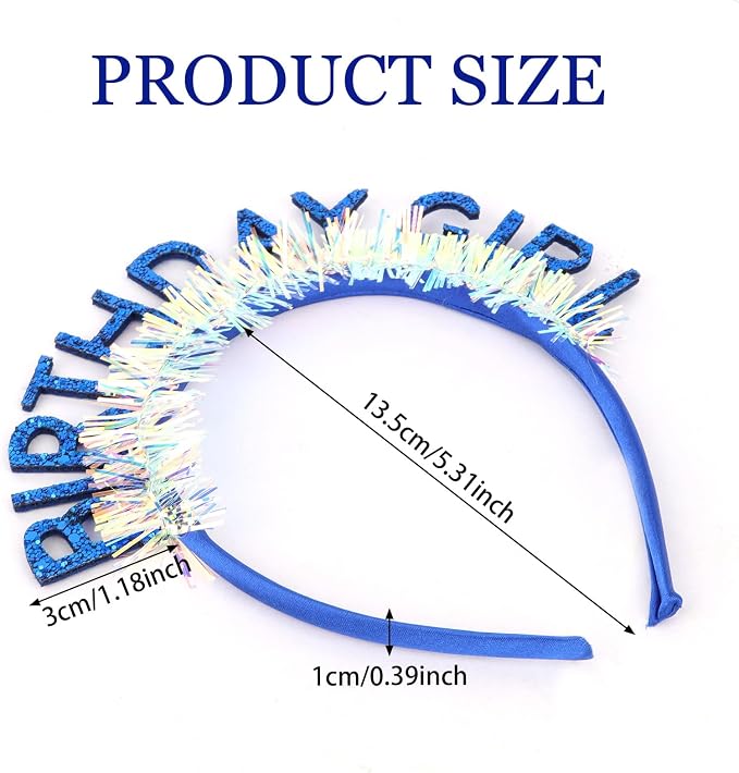 CIEHER Birthday Girl Headband Birthday Crown - Image 5