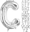 Lovoir 40 Inch Large Silver Letter C Balloons Big Size Jumbo Mylar Foil Helium by Lovoir