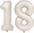 40 In Cream white Number Balloons Helium Foil Mylar Balloon Digital 18 | by Exquisitehighqualitypartydecorationstomeetyoureveryneed%EF%BC%81