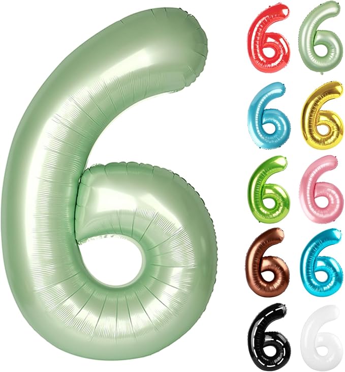 Oliver Green Number 6 Balloon 40 Inch by IWERP