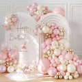 Pink Gold White Balloon Arch Kit by CROSSFINGERS