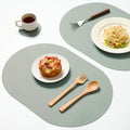 Mint Green Oval Silicone Placemats Set of 4 – Heat Resistant, Waterproof by Unknown