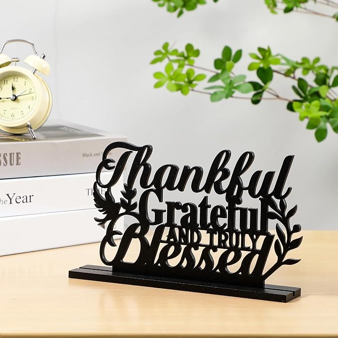 Geetery Inspirational Table Centerpieces Wooden Religious Inspirational Home - Image 2
