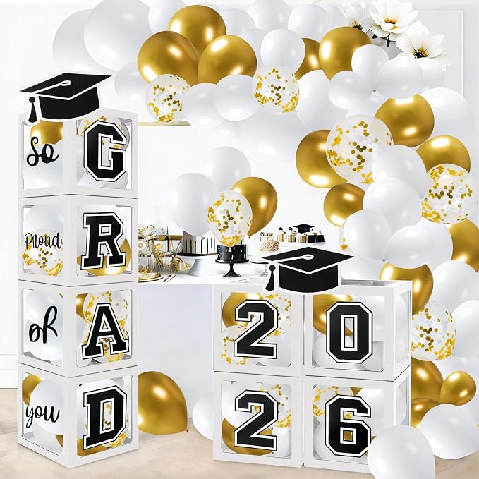 Graduation Decorations 2026 Graduation Party Decorations Set of 4 Boxes by Labrostar