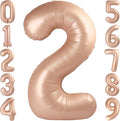 40 Inch Caramel Foil Number 2 Balloon by TNCDJKPA