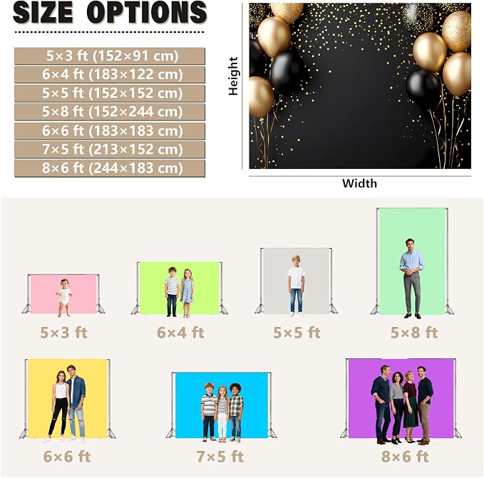 Custom Backdrop Personalized 8x6 Ft, Customized Photo Backdrop Banner - Image 3