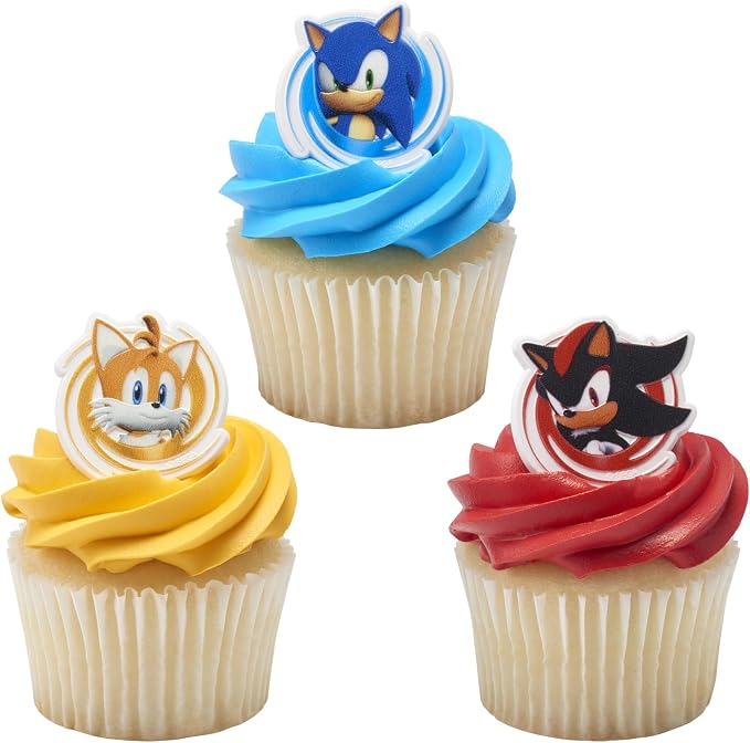 DecoPac Sonic the Hedgehog Rings, Cupcake Decorations Featuring Sonic, and - Image 7