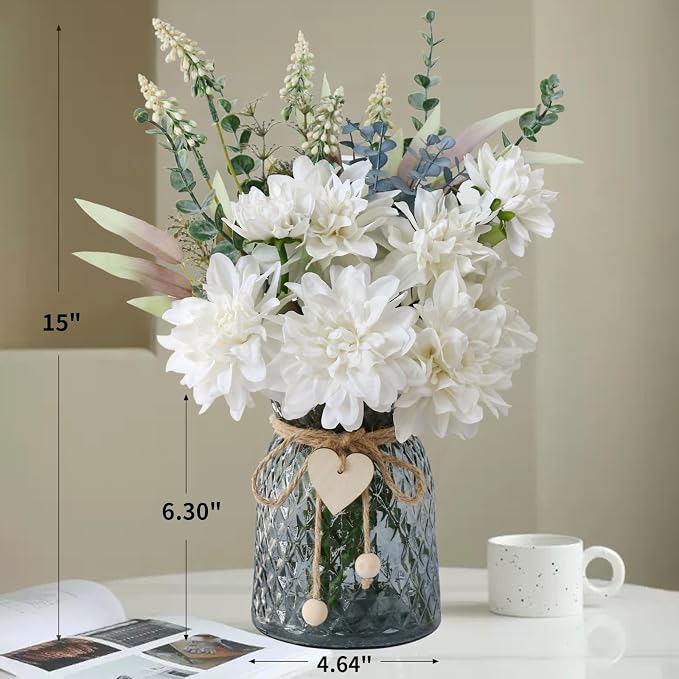 Leftover Fake Flowers in Vase, Fake Plant and Faux Flowers - Image 2