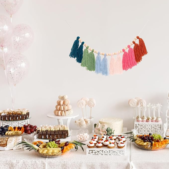 Boho Tassel Garland Yarn Bunting Banner - Image 4