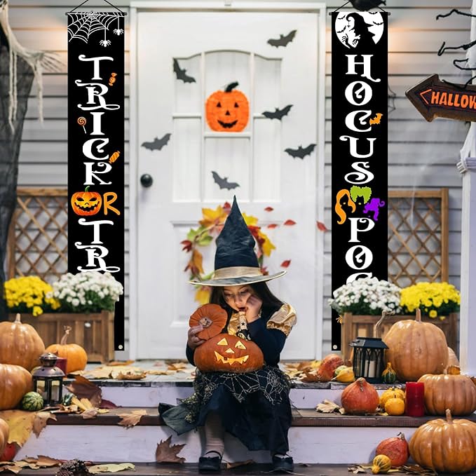 Olanrun Hanging Halloween Door Decorations, 70-inch Front Door Banner Decor - Image 9