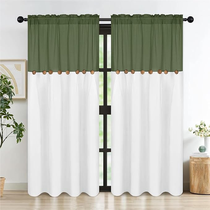 Farmhouse Cotton Linen Curtains - Image 2