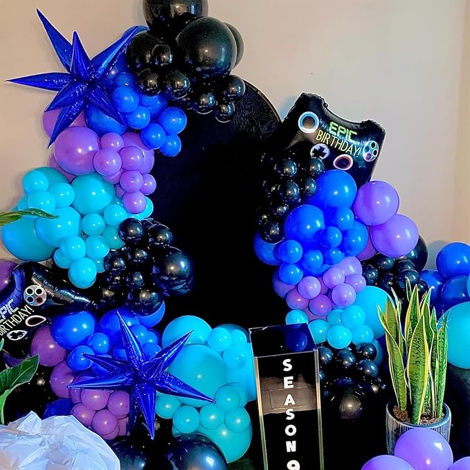 Black Purple Blue Balloon - Image 4