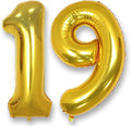 AULE 40 Inch Gold 19 Balloon Number Foil 0-9 Birthday Big Numbers | Birthday by AULE
