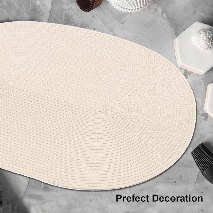 AHHFSMEI Placemats Set of 8 for Dining Table Washable Woven Non-Slip 18x12 - Image 4