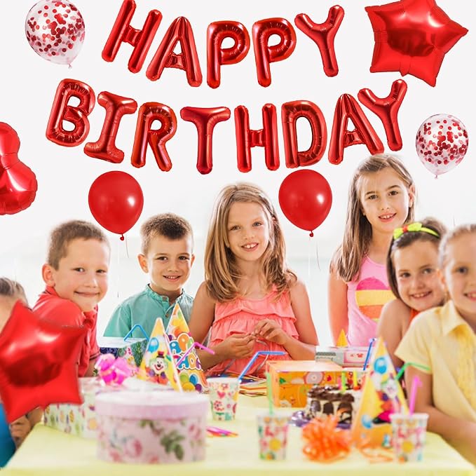 CANREVEL Happy Birthday Banner Decoration + 30pcs Star Balloons, - Image 6