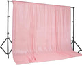 PartyDelight Pink Sequin Backdrop 20x10ft Sparkly Photo Curtain | 4 Inch Rod by PartyDelight