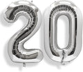 AULE 40 Inch Silver 20 Balloon Number Foil 0-9 Birthday Big Numbers | Birthday by AULE