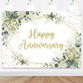Mocsicka 7x5ft Anniversary Backdrop Large Greenery Happy Anniversary Family by Mocsicka