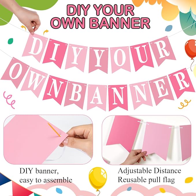 Mooliwe 171 Pcs DIY Custom Banner Kit Make Your Own Customizable Sign - Image 3
