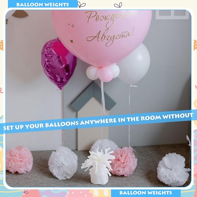 Balloon Weights Cerulean blue Metallic Anchor Balloon Holder - Image 4