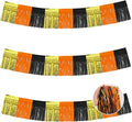 BEISHIDA Gold Orange Black Fringe Garland Banner Wall Tinsel Foil Streamers | by Beishida