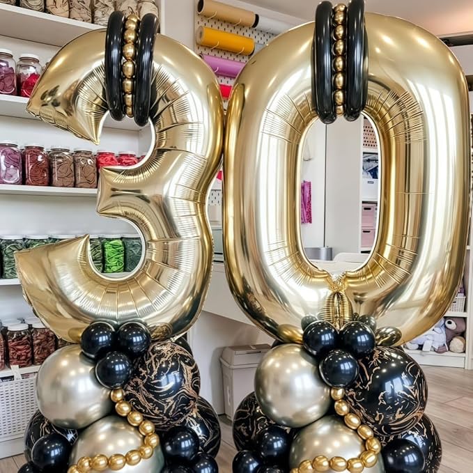 Champagne Gold 2 Balloon, 40 Inch Light Gold Number 2 Balloon Big Foil Mylar - Image 5