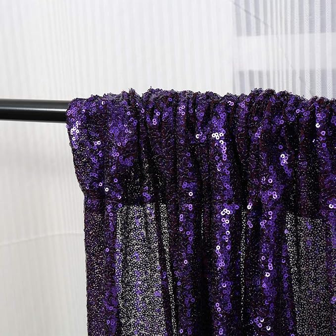Eternal Beauty Purple 3mm Sequin Backdrop 7x7 Ft - Image 8