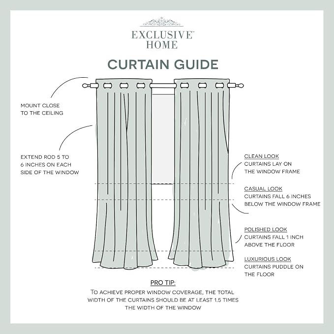 EXCLUSIVE HOME Chateau Striped Faux Silk Grommet Top Curtain Panel Pair - Image 6