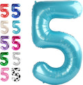 Pearl Blue Number 5 Balloon 40 inch, 5th Birthday Party Balloons Decorations | by Upgesy