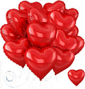Red Heart Ballloons, 18 Inch Bright R Foil Love Heart Shaped Balloons 12Pcs Red by Wuhetyo