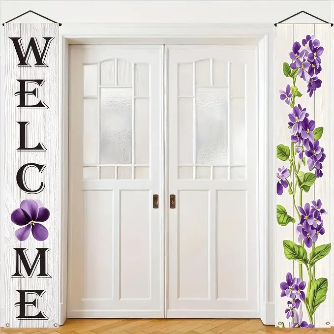 BlissYard Spring Summer Banner 70x12 Inch Vertical Spring Summer Door Banners - Image 3