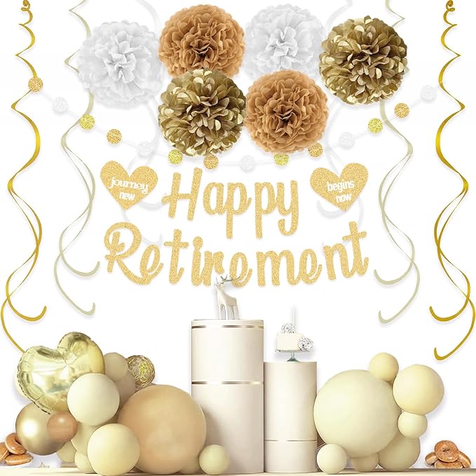 KOKAR Gold Retirement Party Decorations - Image 5