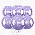 6Pcs Purple Round Foil Balloons, Giant 4D Round Ball Balloon, 22 Inch Metallic by Adorely