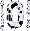 40" Cow Print Foil Number 0 Balloon by TNCDJKPA