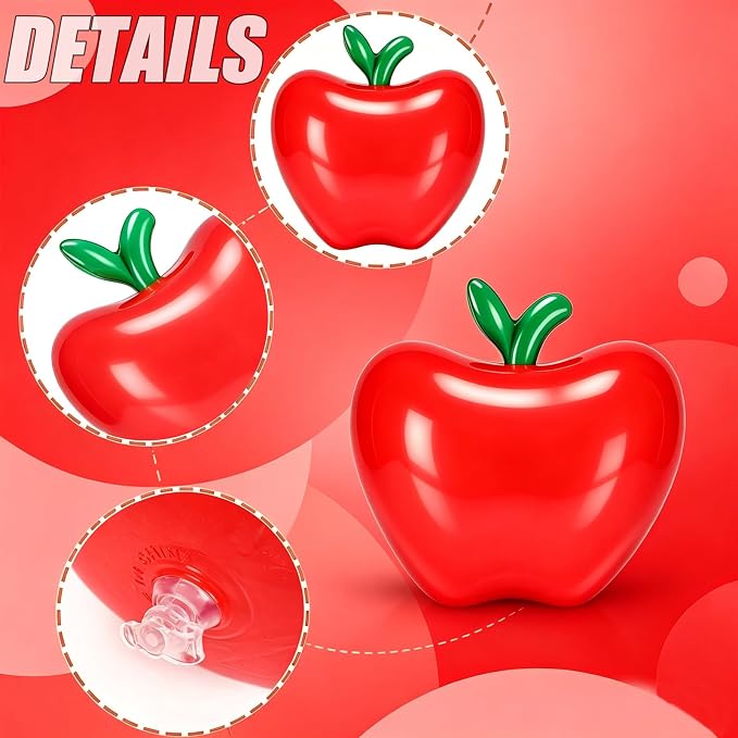 QDTK Back to School Balloons Red Apple Inflatable Balloon 12’’ Large Apple - Image 3
