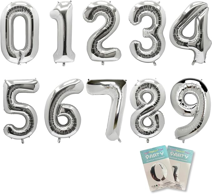 10PCS 40 Inch Large Foil Number Balloons 0-9 Set by Unknown