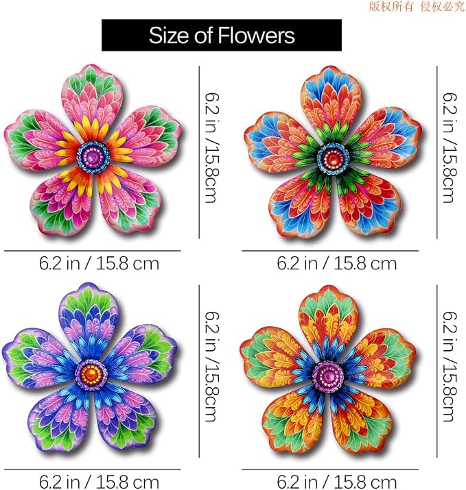 Giyyomtr Metal Flowers Wall Decor - Image 3