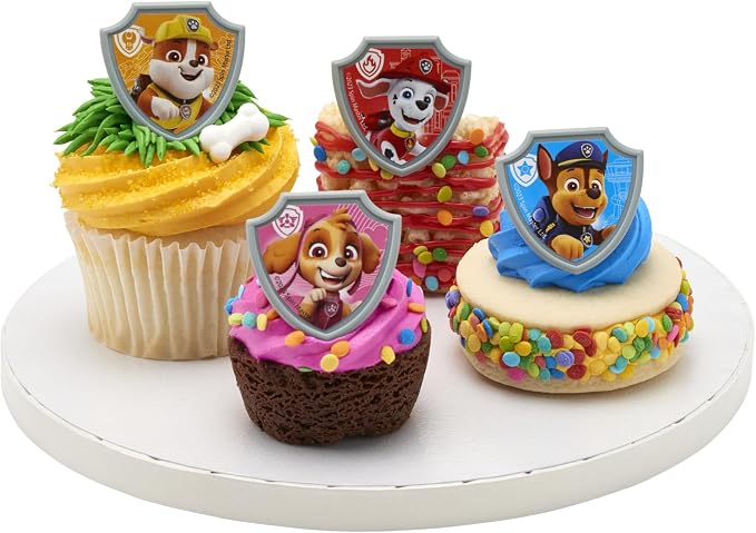DecoPac Paw Patrol Reporting For Duty Rings, Cupcake Decorations Featuring Chase - Image 11