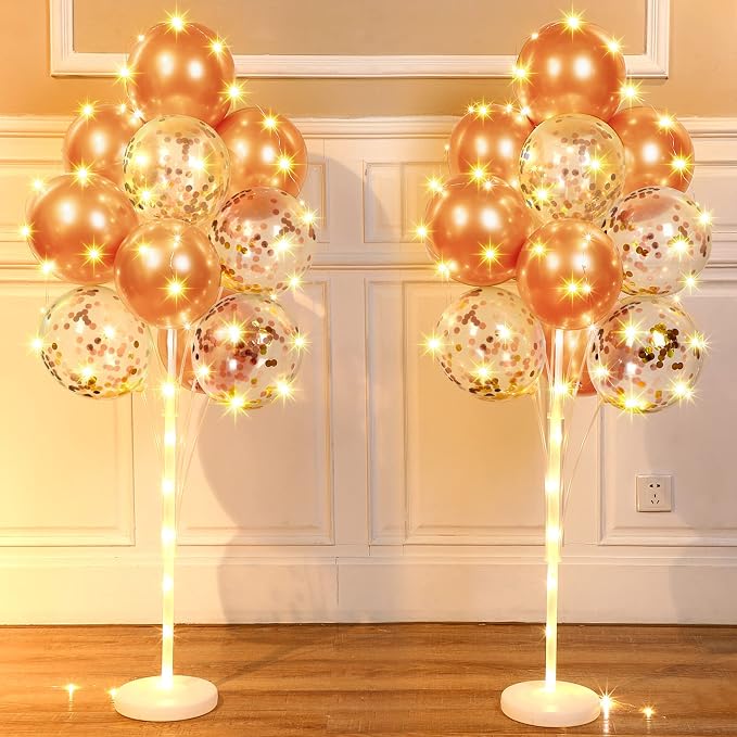 Wettarn 2 Sets Floor Balloon Column Stand Kit by Wettarn