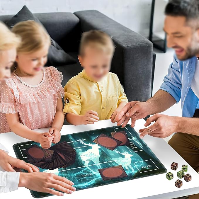 for TCG Playmat with Zones, Non-Slip Rubber Bottom Trading Card Game Mat with - Image 6