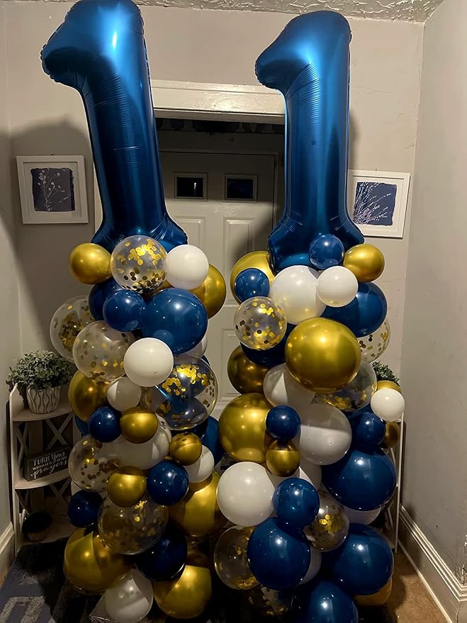 Number Balloons 11 Balloon Dark Blue - Image 4