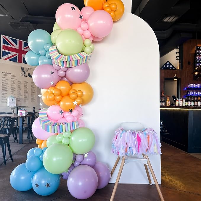 Boho Rainbow Balloons for Whimsical Baby Shower Birthday Party Decorations | - Image 5