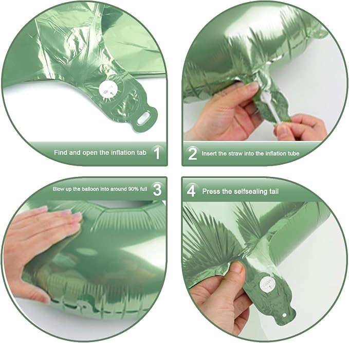 Oliver Green Number 9 Balloon 40 inch, Birthday Party Balloons Decorations | - Image 2