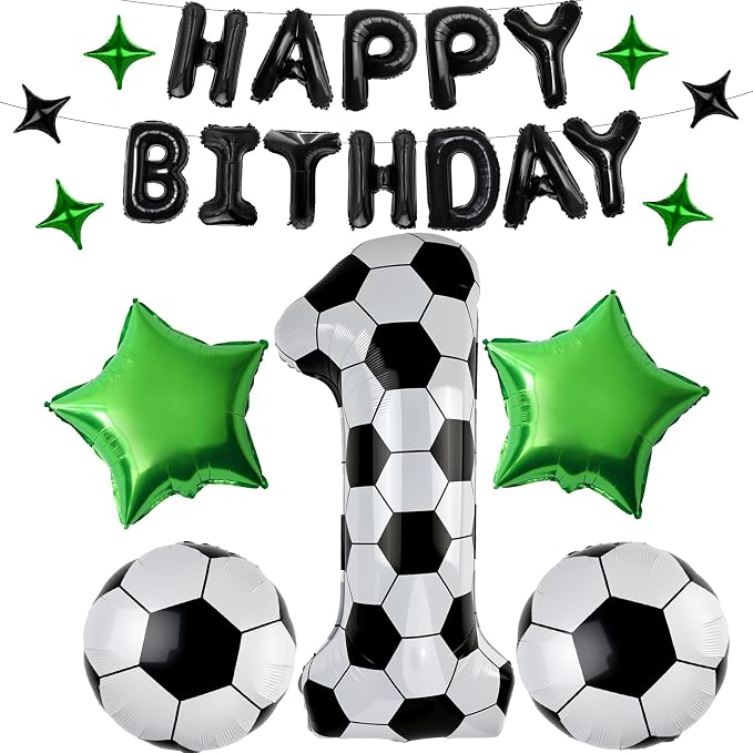 40 Inch Soccer Number 1 Balloon Set, Soccer Birthday Party Decorations | Sports by Unknown
